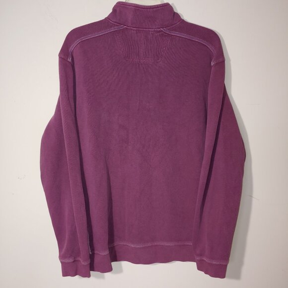 Tommy Bahama Embroidered Logo Quarter Zip-Up Pullover Sweatshirt Size L Merlot - Picture 6 of 6